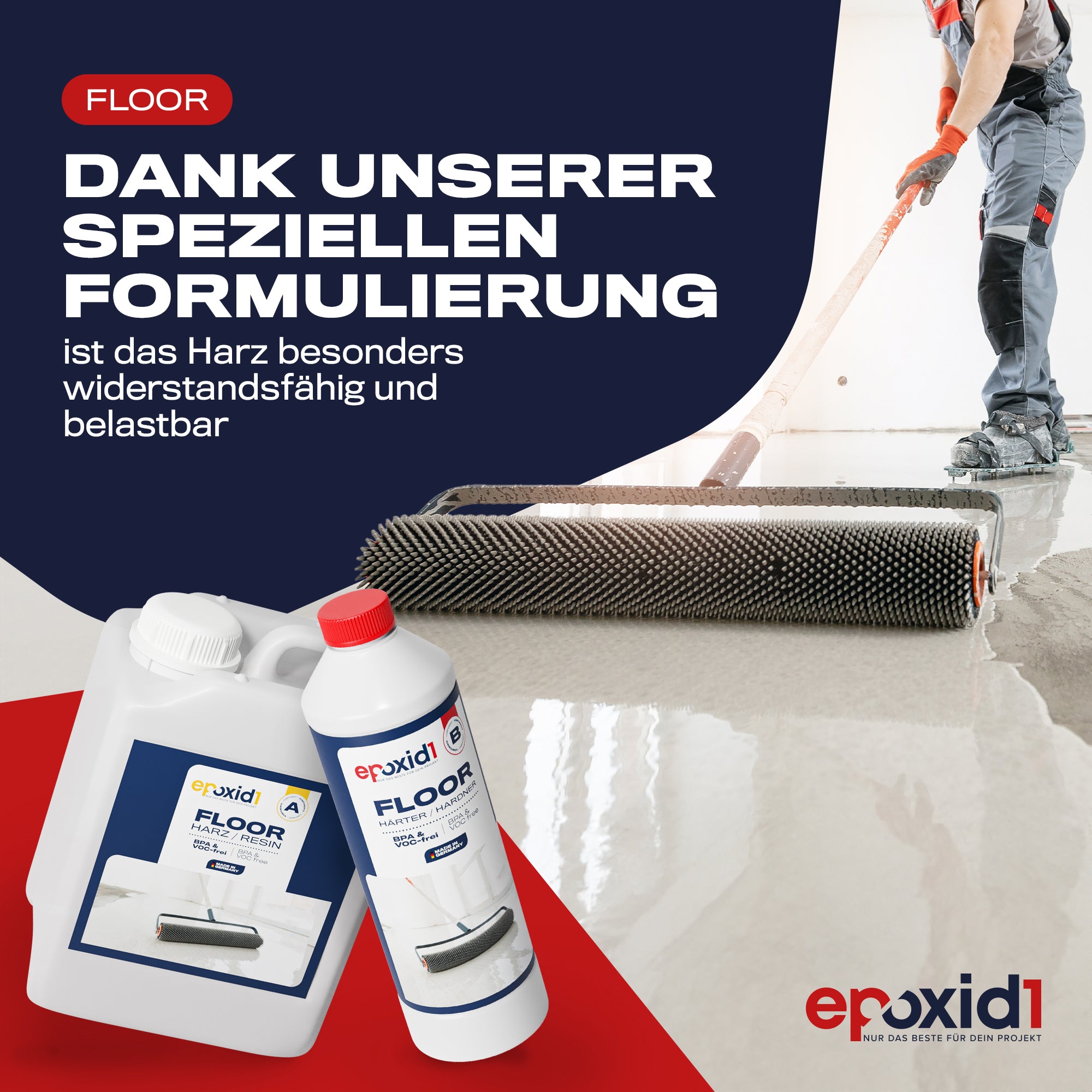 2K Epoxidharz Bodenbeschichtung zum Rollen