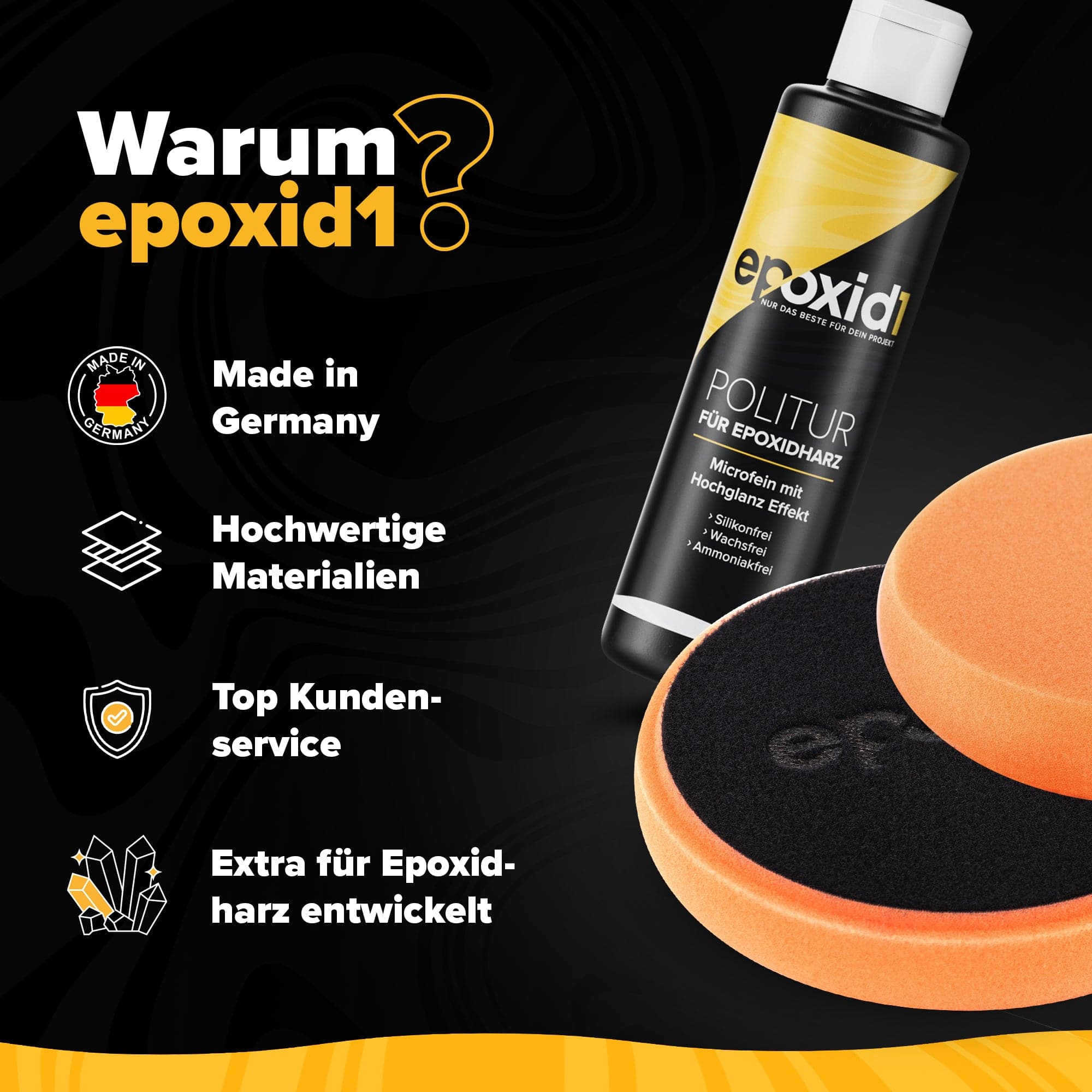 Politur Bundle - Polierpaste 250ml + 2x Polierschwamm