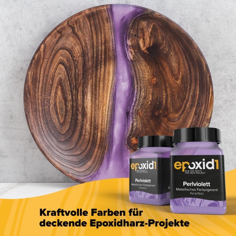 Epoxidharz Teller mit violettem Pigment